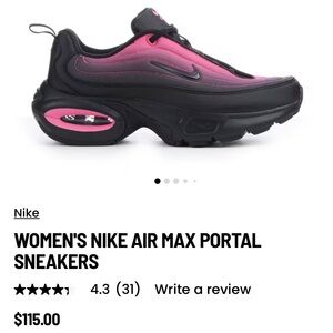 Nike Women's Air Max Portal Sneakers - Black and Pink